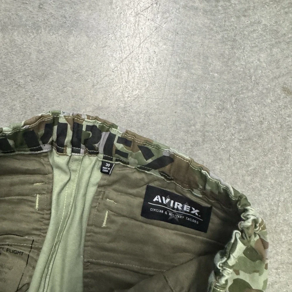 Avirex Pants Mens 30x30 Camouflage Cargo Pockets Frog Print Fly Pants